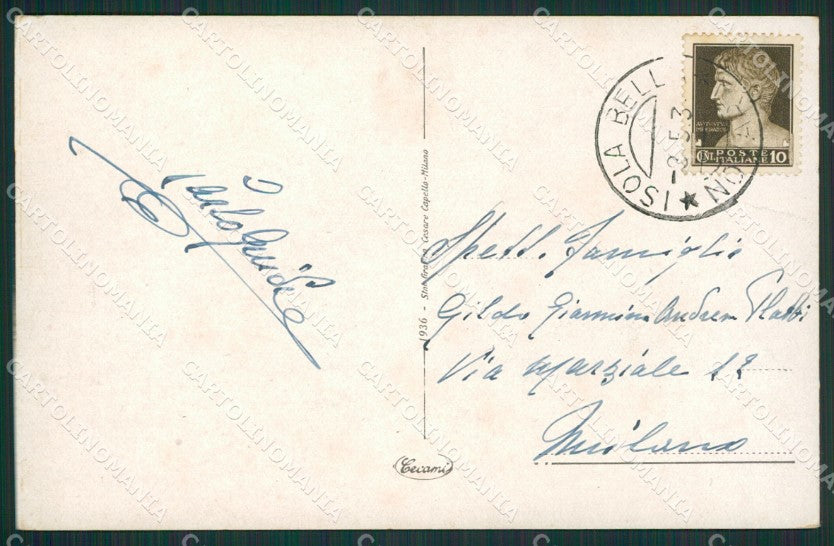 Verbania Stresa Isola Bella Barche cartolina KV4712 – retro