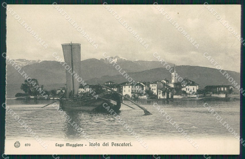 Verbania Stresa Isola Pescatori Lago Maggiore Barca cartolina KV4715 – fronte