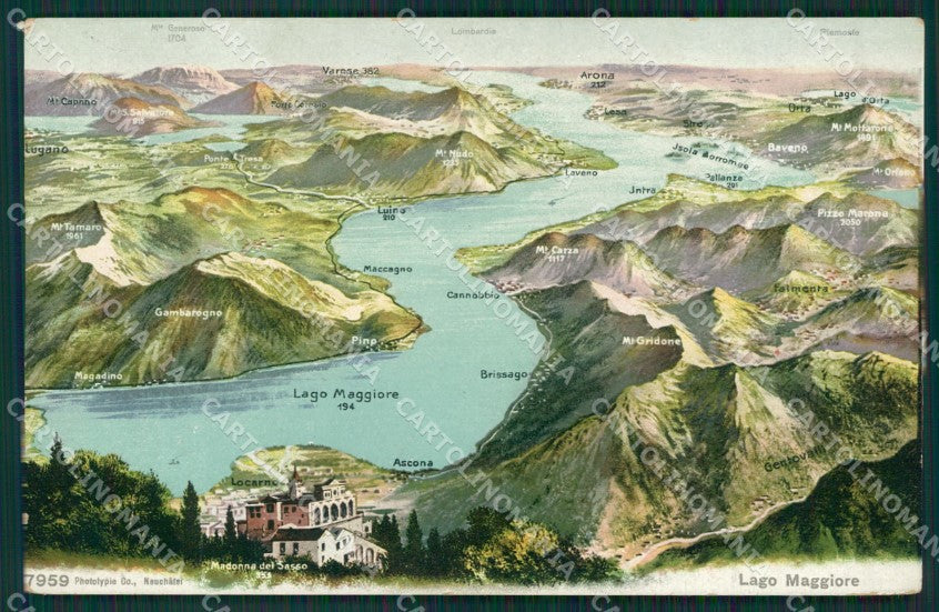 Verbania Madonna del Sasso Mappa cartolina KV4733 – fronte