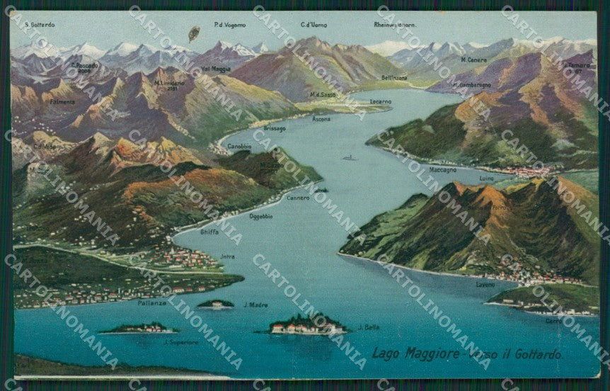 Verbania Intra Mappa Lago Maggiore cartolina KV4748 – fronte