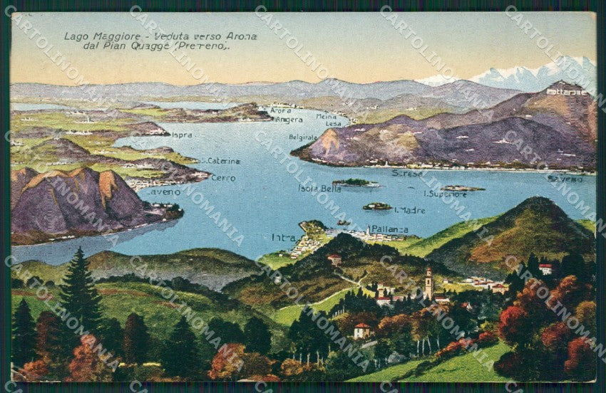 Verbania Stresa Mappa Lago Maggiore cartolina KV4752 – fronte