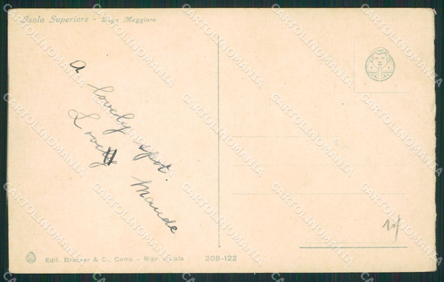 Verbania Stresa Isola Superiore Lago Maggiore Battello cartolina KV4787 – retro