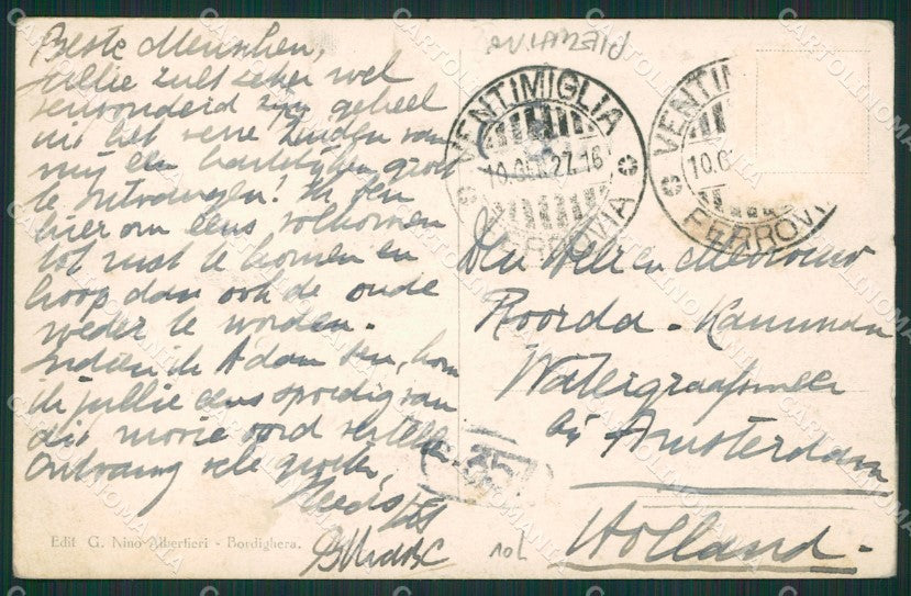 Imperia Bordighera PIEGHINE cartolina KV4797 – retro