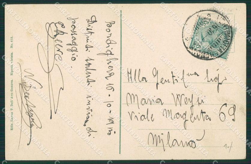 Imperia Bordighera cartolina KV4801 – retro