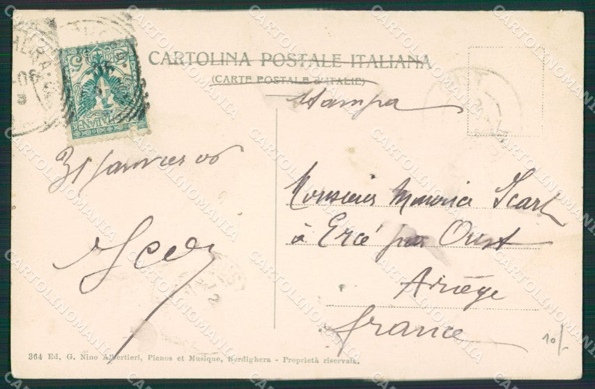Imperia Bordighera Porta Sottana cartolina KV4805 – retro
