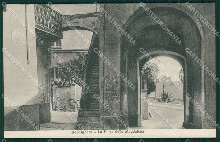 Imperia Bordighera Porta della Maddalena cartolina KV4809 – fronte