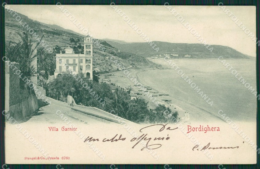 Imperia Bordighera cartolina KV4812 – fronte