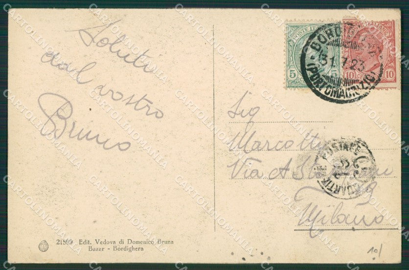 Imperia Bordighera cartolina KV4845 – retro