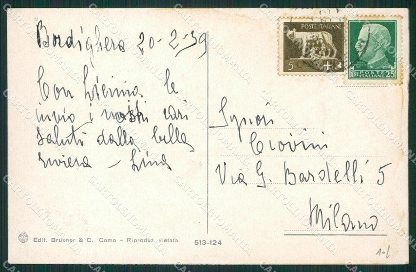 Imperia Bordighera cartolina KV4853 – retro
