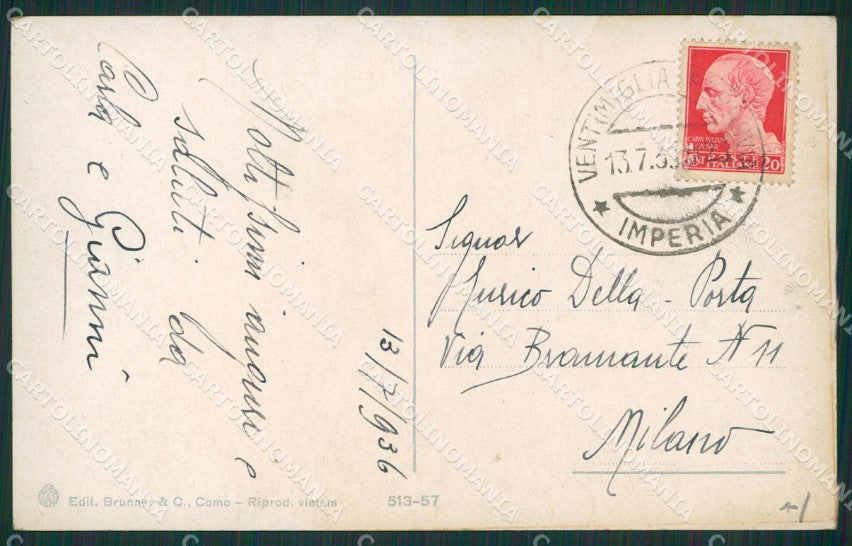 Imperia Bordighera cartolina KV4856 – retro