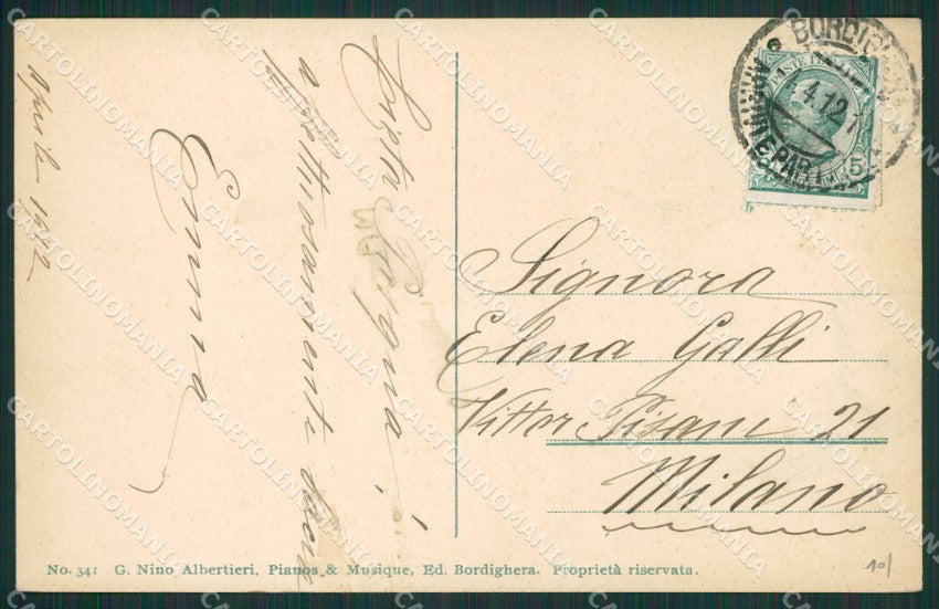 Imperia Bordighera Marina degli Ulivi cartolina KV4863 – retro