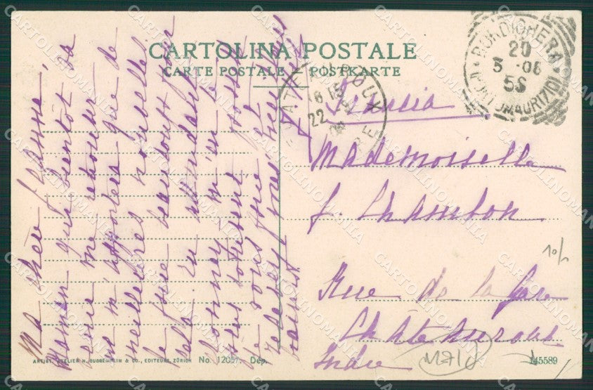 Imperia Bordighera Chiaro di Luna PIEGA cartolina KV4869 – retro