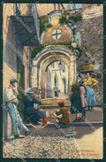 Imperia Bordighera Porta Sottana PIEGHE cartolina KV4876 – fronte