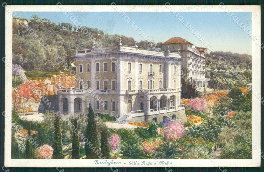 Imperia Bordighera Villa Regina Madre cartolina KV4894 – fronte
