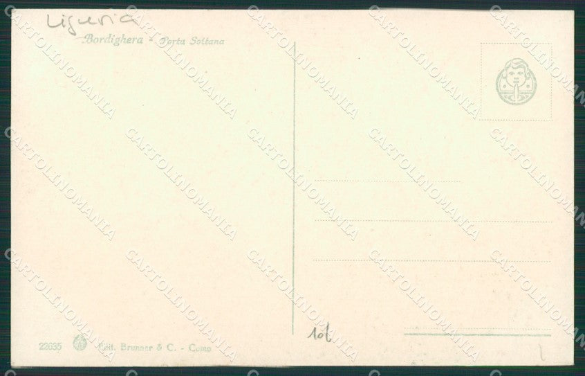 Imperia Bordighera Porta Sottana cartolina KV4909 – retro