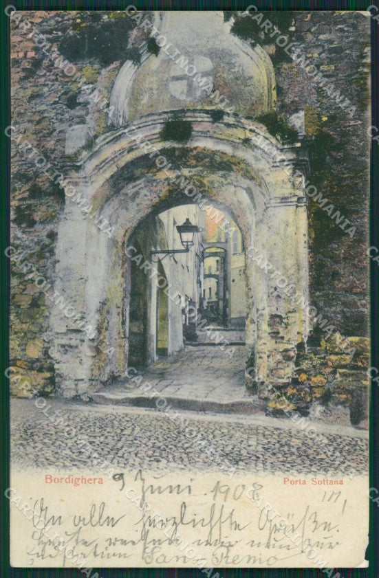 Imperia Bordighera Porta Sottana STRAPPINO cartolina KV4927 – fronte
