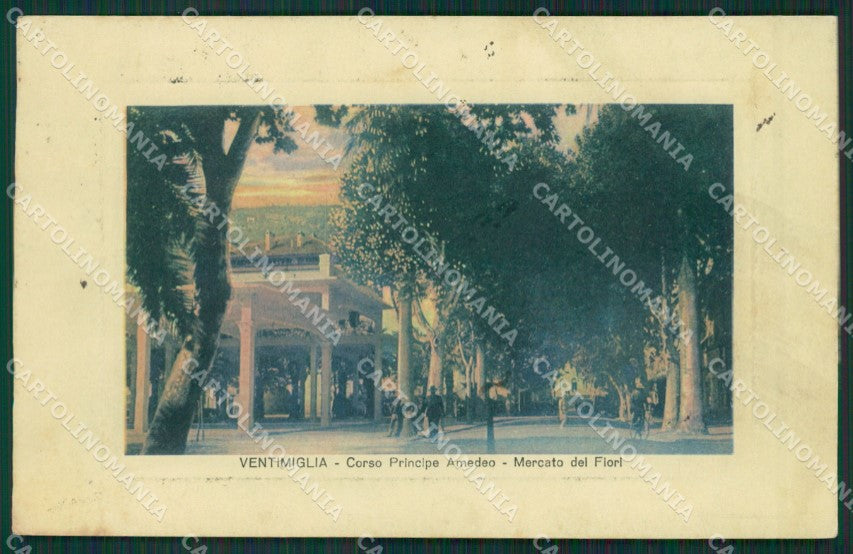 Imperia Ventimiglia Mercato di Fiori PIEGATA cartolina KV4959 – fronte