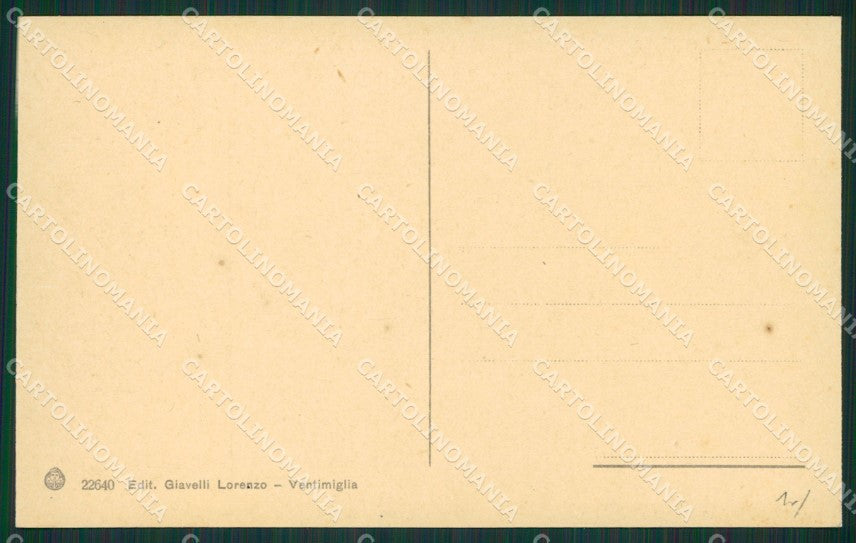 Imperia Ventimiglia Piani di Vallecrosio Bordighera cartolina KV4964 – retro