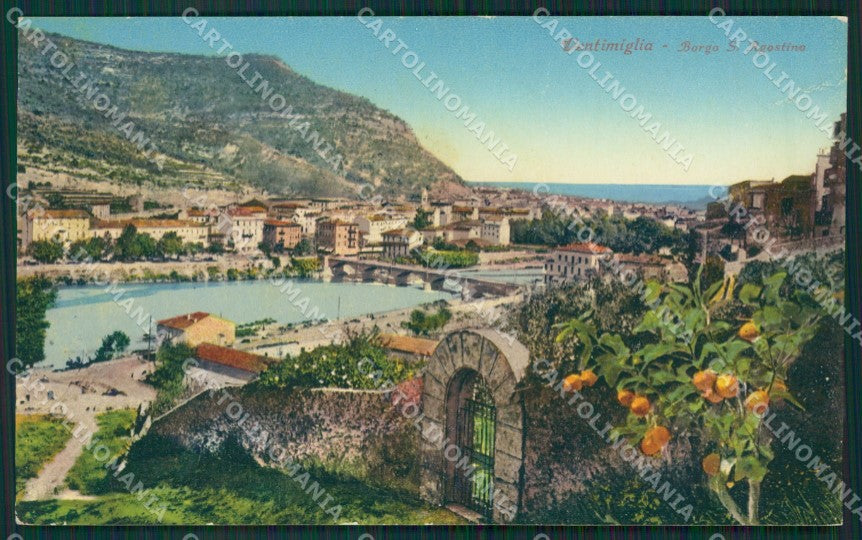 Imperia Ventimiglia Borgo Sant'Agostino cartolina KV4966 – fronte
