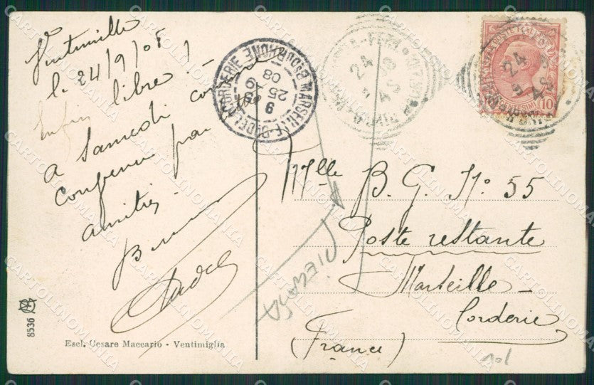 Imperia Ventimiglia SCOLLATA PIEGATA cartolina KV4968 – retro