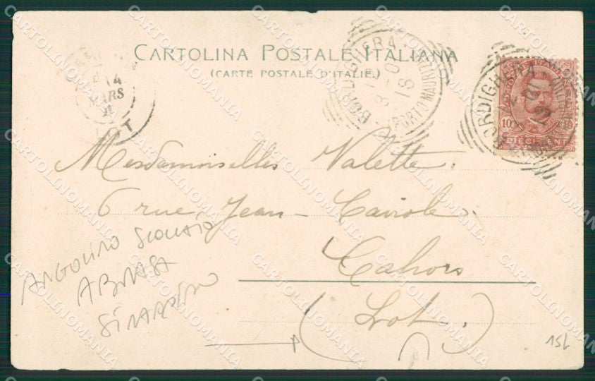 Imperia Bordighera Porta ANGOLINO SCOLLATO ABRASA STRAPPINO cartolina KV4971 – retro