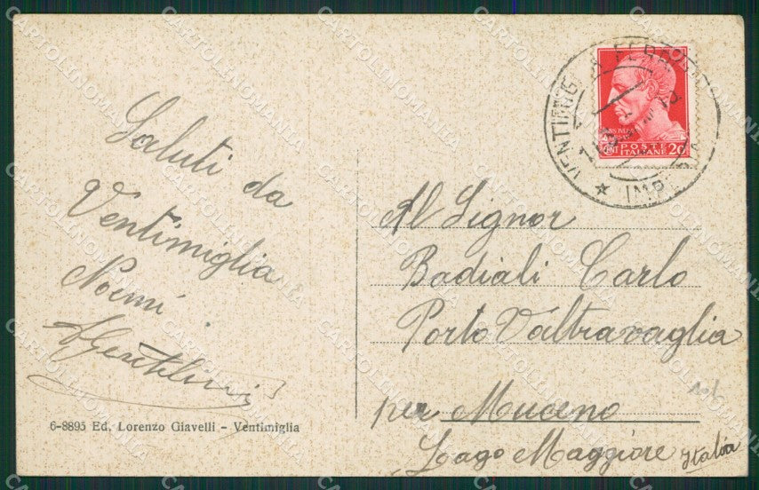 Imperia Ventimiglia cartolina KV4973 – retro