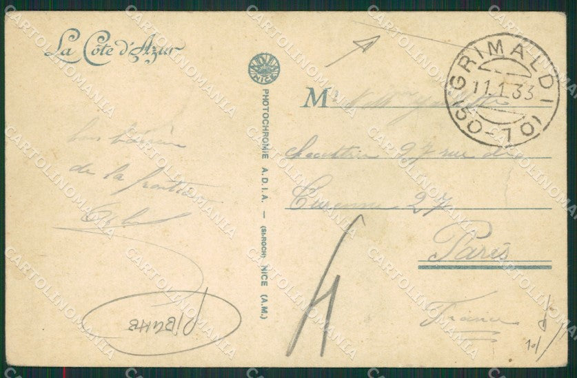 Imperia Ventimiglia Grimaldi Frontiera PIEGHE cartolina KV4974 – retro