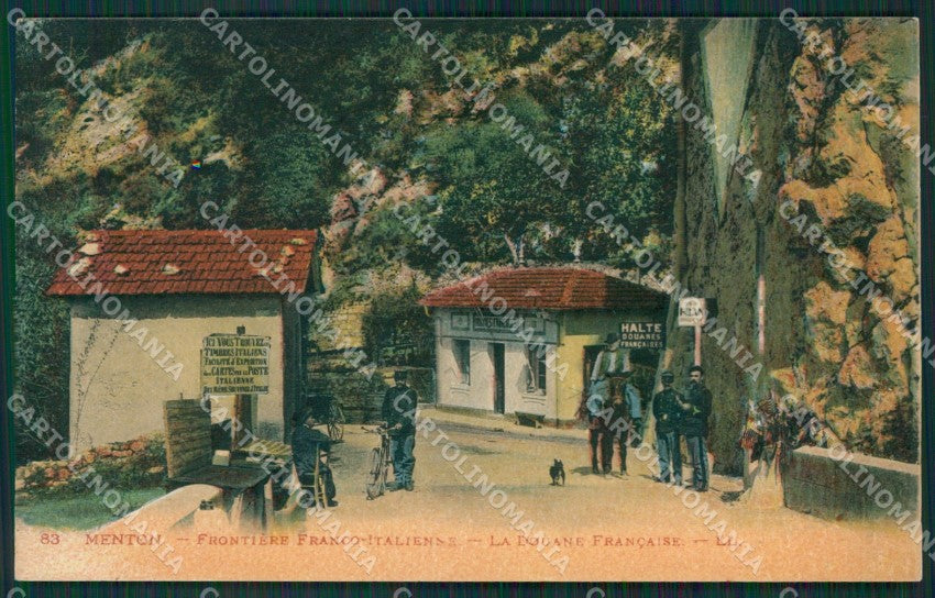 Francia Menton Mentone Frontiera cartolina KV4976 – fronte