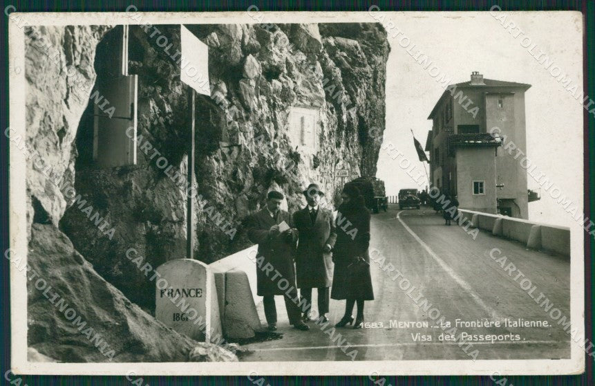Francia Menton Mentone Frontiera Foto cartolina KV4983 – fronte