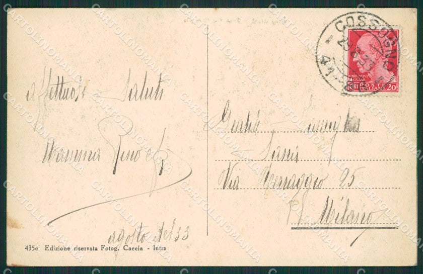 Verbania Cossogno Ungiasca Diga Lago Maggiore cartolina KV5025 – retro