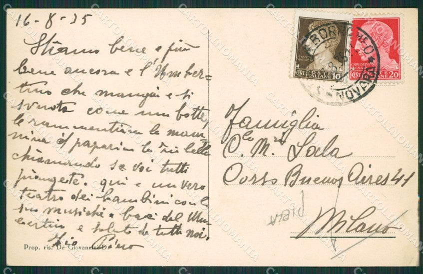 Verbania Stresa Brisino PIEGA Lago Maggiore cartolina KV5034 – retro