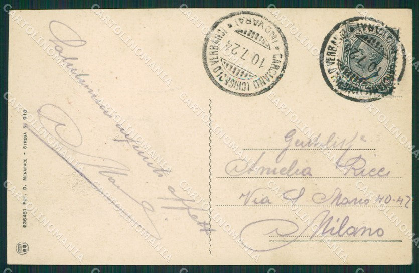 Verbania Stresa Carciano Lago Maggiore cartolina KV5038 – retro