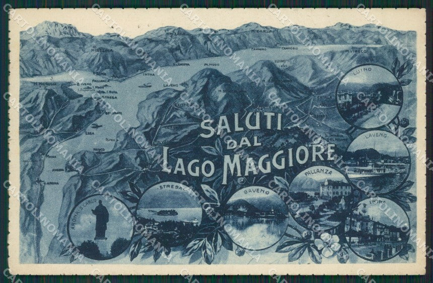 Verbania Lago Maggiore Saluti da Mappa cartolina KV5053 – fronte