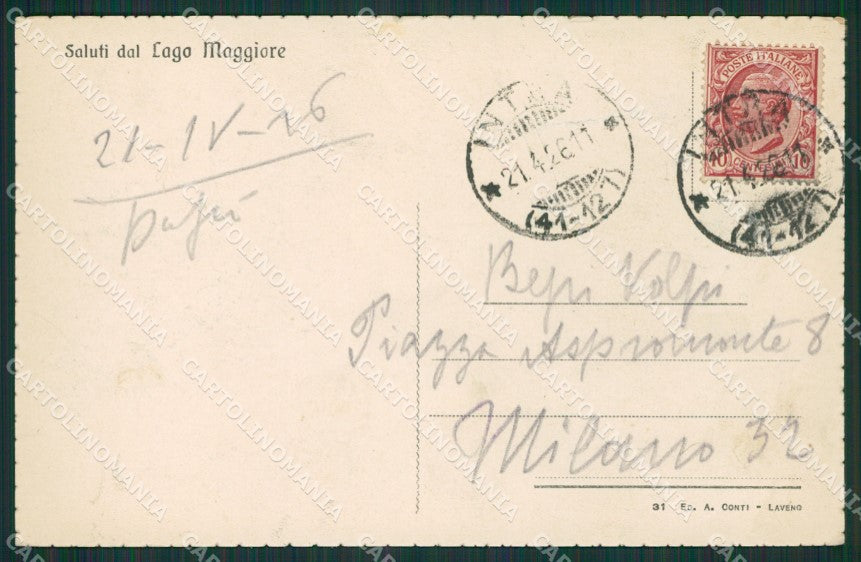 Verbania Lago Maggiore Saluti da Mappa cartolina KV5053 – retro
