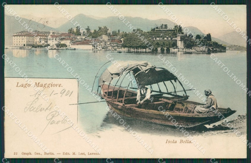 Verbania Stresa Isola Bella Barca Lago Maggiore cartolina KV5055 – fronte
