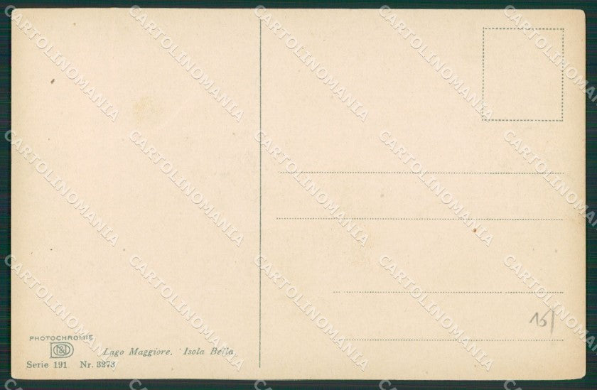 Verbania Stresa Isola Bella Lago Maggiore cartolina KV5057 – retro