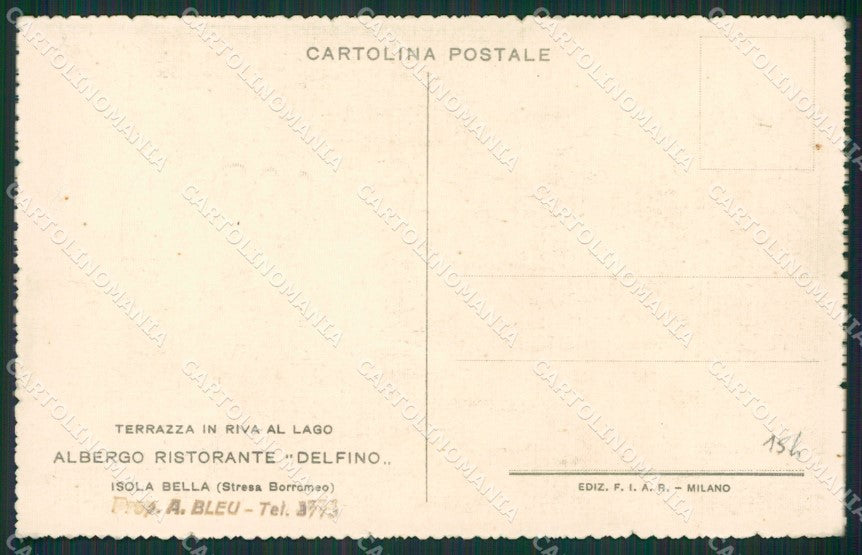 Verbania Stresa Isola Bella ABRASA Lago Maggiore cartolina KV5067 – retro