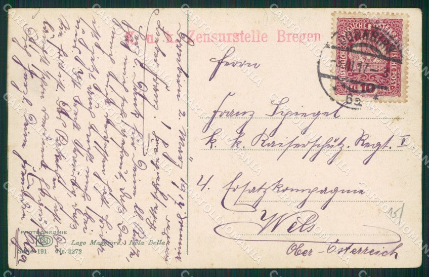 Verbania Stresa Isola Bella Lago Maggiore cartolina KV5077 – retro