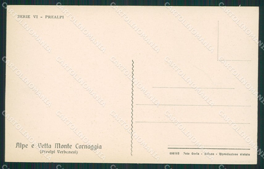 Novara Monte Cornaggia Lago Maggiore cartolina KV5095 – retro
