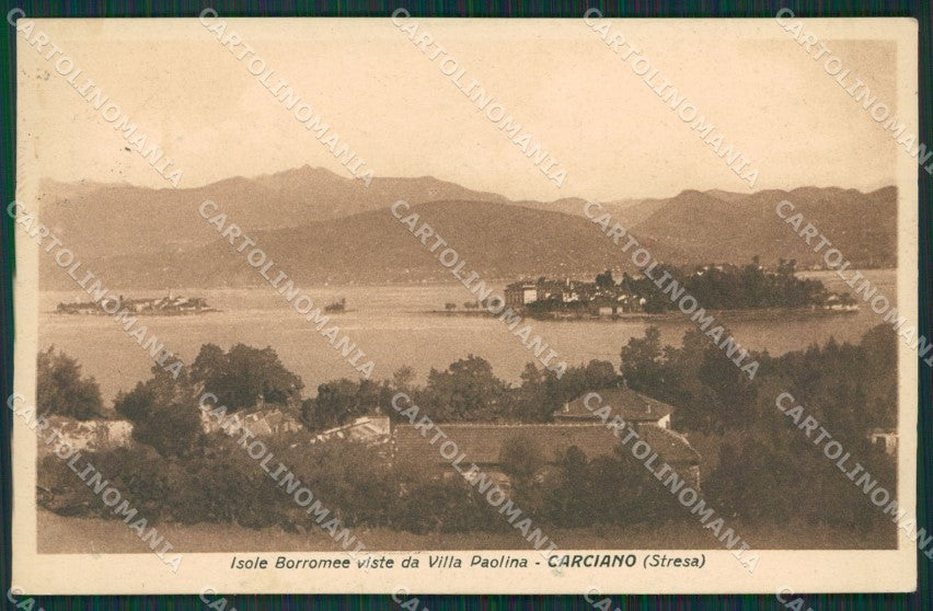 Verbania Stresa Carciano Lago Maggiore cartolina KV5107 – fronte