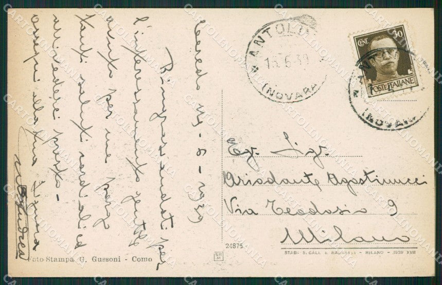 Verbania Stresa Carciano Lago Maggiore cartolina KV5111 – retro