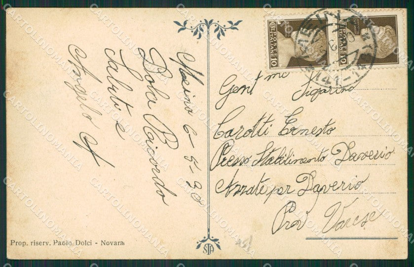 Novara Arona Dagnente Cavallotti PIEGHINA Lago Maggiore cartolina KV5120 – retro