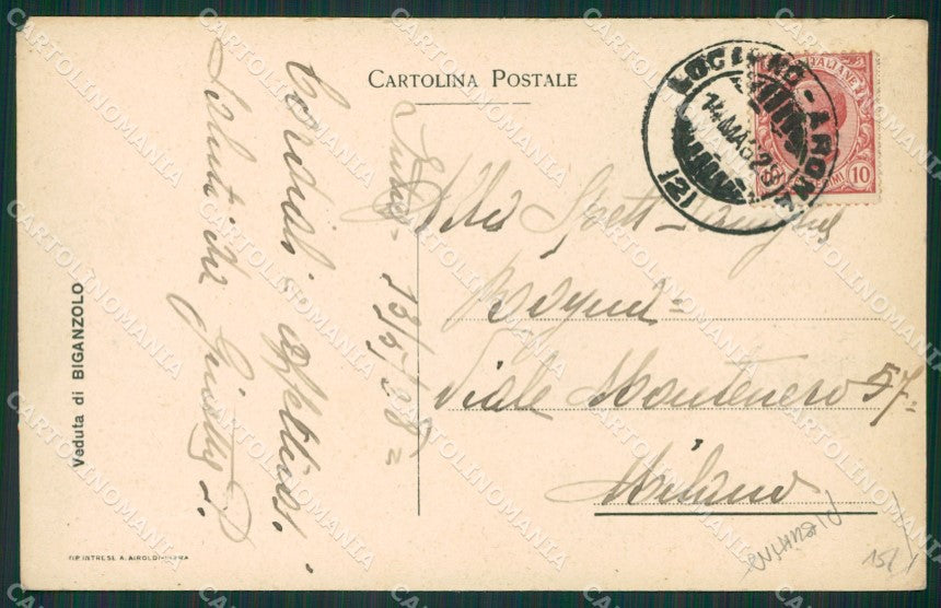 Verbania Biganzolo PIEGHINA Lago Maggiore cartolina KV5122 – retro