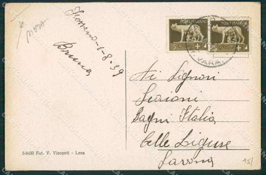 Novara Nebbiuno Fosseno PIEGA cartolina KV5127 – retro