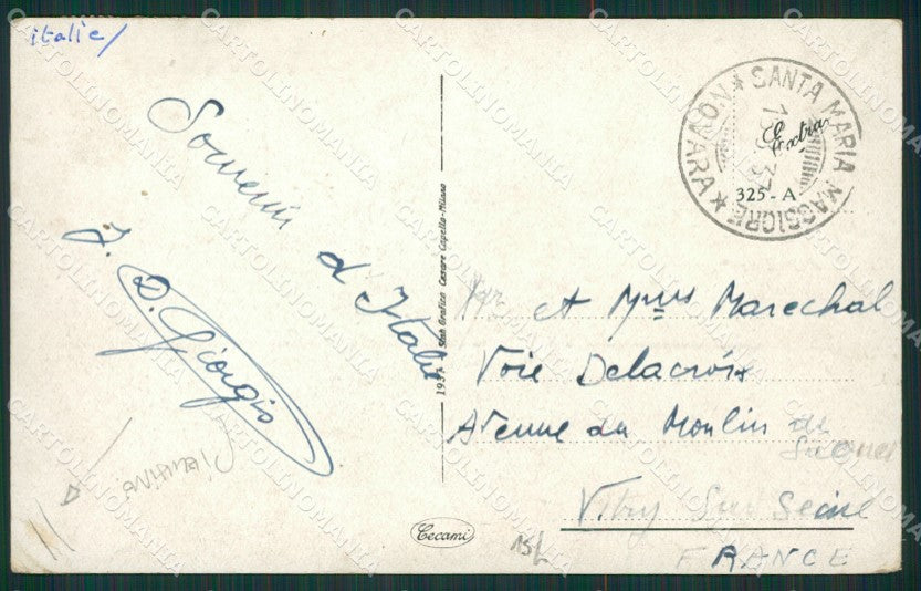 Verbania Stresa Isola Superiore Battello PIEGHINE Lago Maggiore cartolina KV5143 – retro