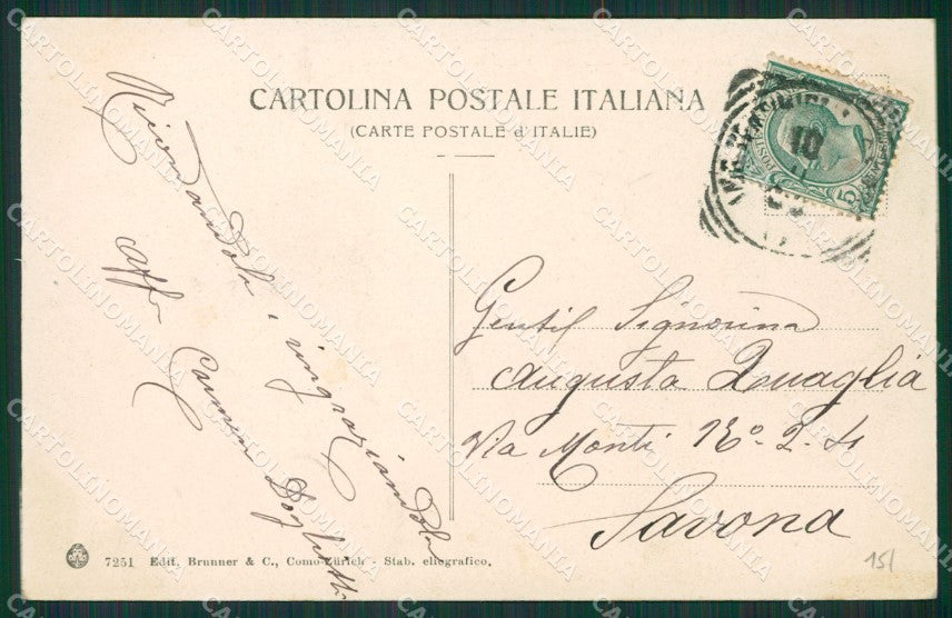 Imperia Bordighera cartolina KV5147 – retro