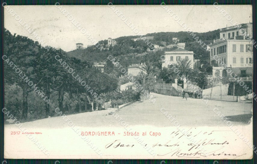 Imperia Bordighera Alterocca 2617 PIEGA cartolina KV5156 – fronte