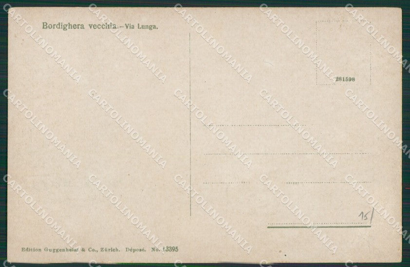 Imperia Bordighera cartolina KV5172 – retro