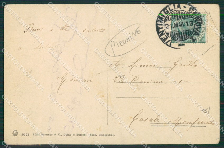 Imperia Bordighera PIEGHINE cartolina KV5187 – retro