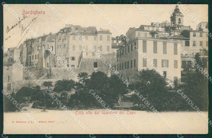 Imperia Bordighera cartolina KV5197 – fronte